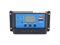 Controlador De Carga Solar Pwm Com Lcd E Saídas Usb Duas 12v/24v Autoajustável 30a