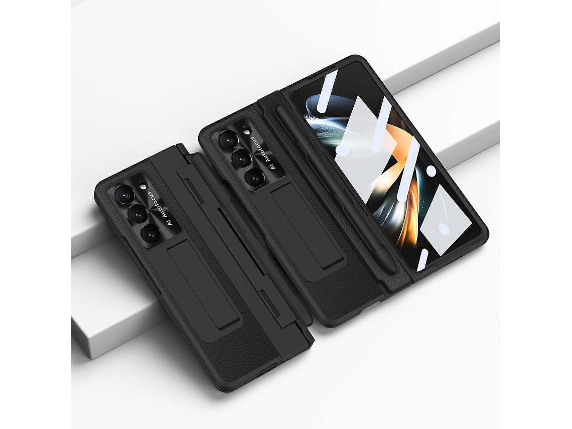 Capa Dobrável Com Compartimento Para Caneta E Cobertura Total Integrada Com Caneta Stylus Para Samsung Galaxy Z Fold5 5g