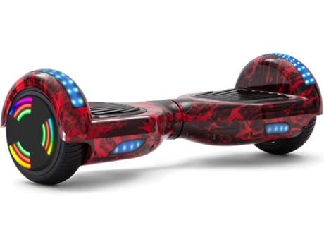 Hoverboard E-RIDES WF11 Vermelho (Coluna BluetoothAutonomia: 30-60 min Velocidade Máx: 12 km/h)