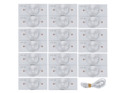 Lâmpadas Smd 3v Da Laxiscreed Para Tv Led, Com Filtro De Lente Côncava Em Placa De Fibra De Vidro