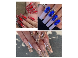 Conjunto De Ferramentas De Manicura Com Diamantes Planos E Forma Especial, 12 Compartimentos, Com Lápis E Pinças Curvas Para Decoração De Unhas Diy