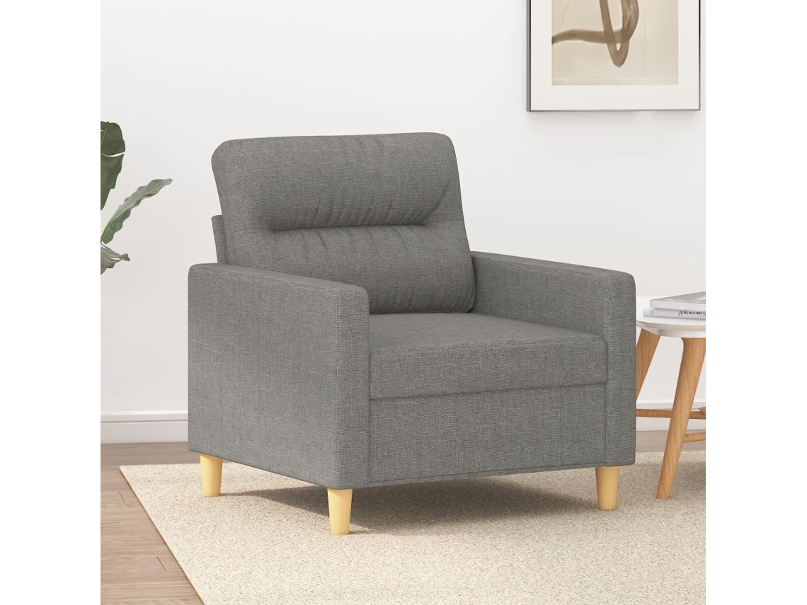 Vidaxl Poltrona 60 Cm Tecido Cinzento-escuro