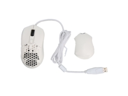 Aetheria mouse Gamer Honeycomb com Fio Rgb 6 Botões Programáveis 7200 Dpi Leve Ergonomico Branco