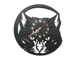 Relógio de Parede Gato Fofo, Vinil com Gatinho Presente para Quarto Infantil, Arte Decor Ativa Parede. GOKOCO