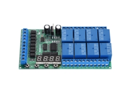 Módulo de relé de temporização digital multifuncional de 8 canais e 12 V para interruptor de ciclo