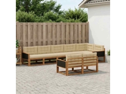 Vidaxl Conjunto De Sofás Para Exterior 8 Unid. Natural E Bege