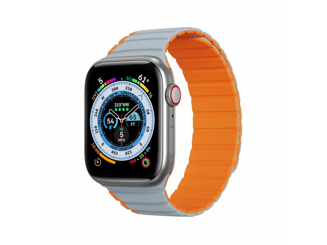 Pulseira Magnética DUX DUCIS Versão Ld para Apple Watch Se 9/8/7/6/5/4/3/2/1 41/40/38Mm Cinza-Laranja
