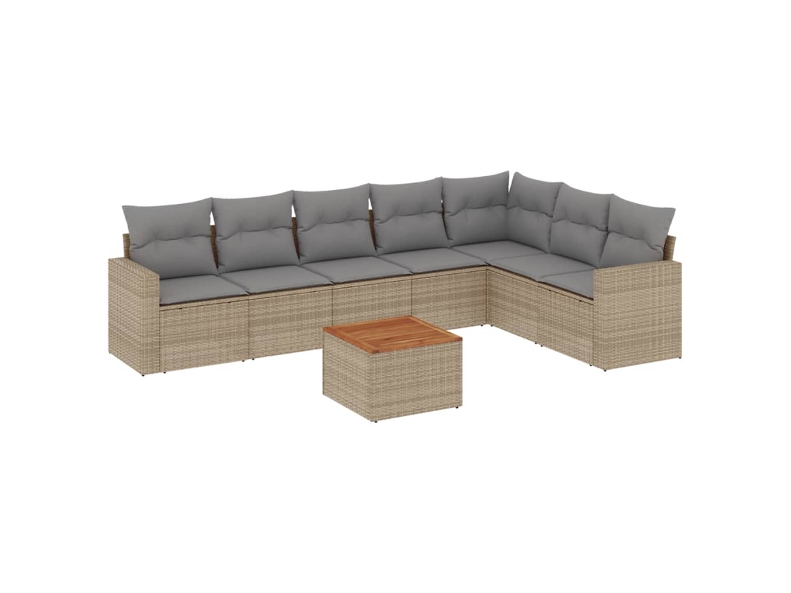 Garden Sofa Set, Garden Sofa Sets Vidaxl Bege Rattan / Vime (n/a)