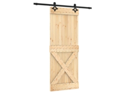 Maison Exclusive - Porta Deslizante 80 X 210 Cm Natural E Preto