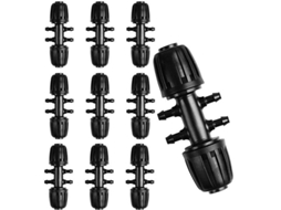 Conectores De Fita De Arame - 10 Unidades - Irrigação Por Gotejamento - Plástico - Impermeável - Durável - Apropriado Para Tubos De 1/2" A 1/4" - Cone