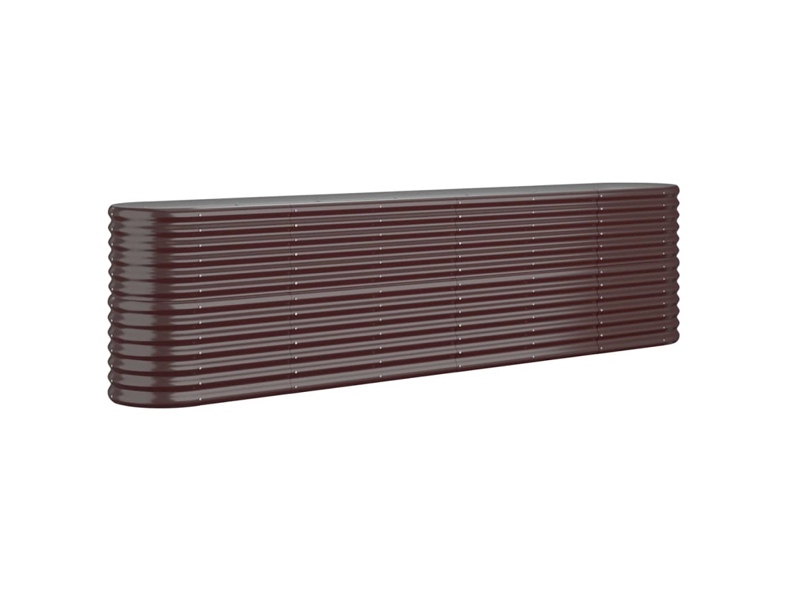 Vaso de jardim VIDAXL Marrom Aço (260x40x68cm)