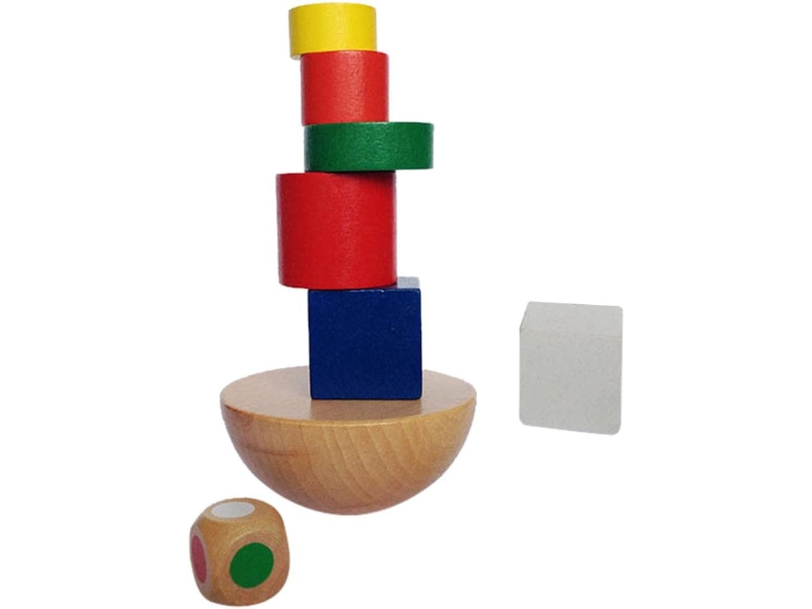 Jogo De Equilíbrio Madeira Colorido Para Crianças, Brinquedo Empilhar