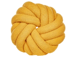 Almofada decorativa BELIANI Akola de Bouclé Amarelo 31x31x11