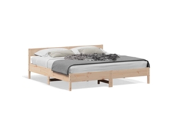 Cama Sem Colchão 180x200 Cm Madeira de Pinho Maciça MAISON EXCLUSIVE