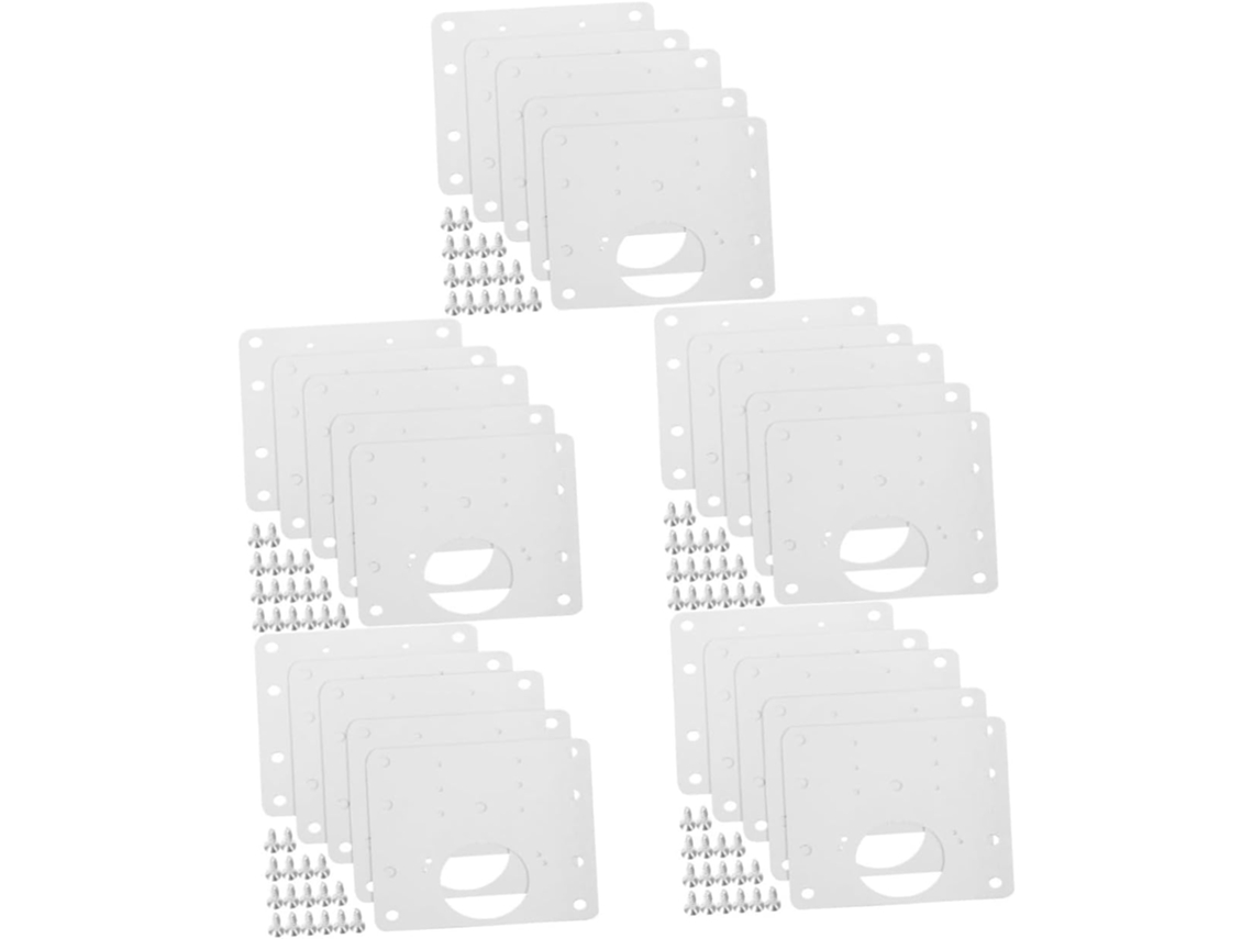 Conjunto De 50 Placas Reparo Dobradiças Para Portas Armário, Suportes