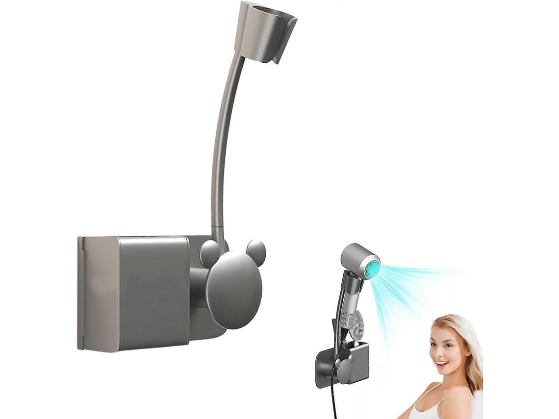 Suporte de Secador Cabelo Ajustável em 360° com Mãos Livres, Parede Gancho para C Abo, D GOKOCO