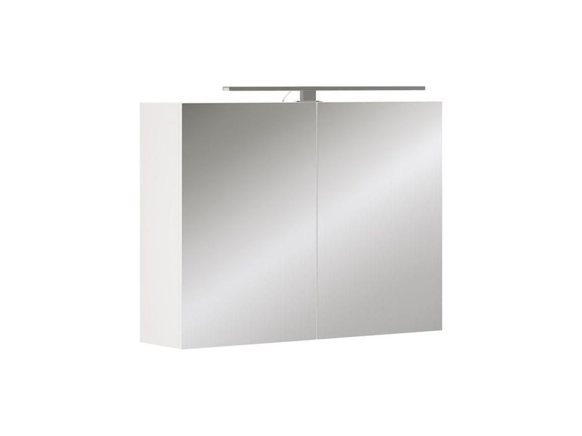 Armário De Banheiro Lavio, 80x60cm Com Iluminação Led, Branco Vicco
