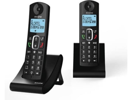 Kit 2 Telefones Fixos ALCATEL F685 FR Preto (Outlet Grade A)