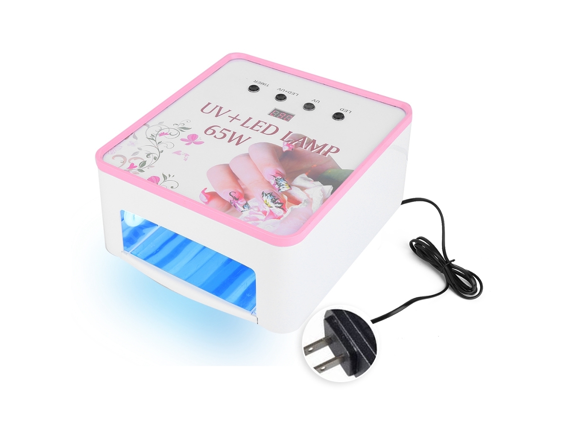 Lâmpada Uv Led Para Unhas De 65w Com Proteção Ocular, Secagem Rápida, Manicure, Tela Lcd
