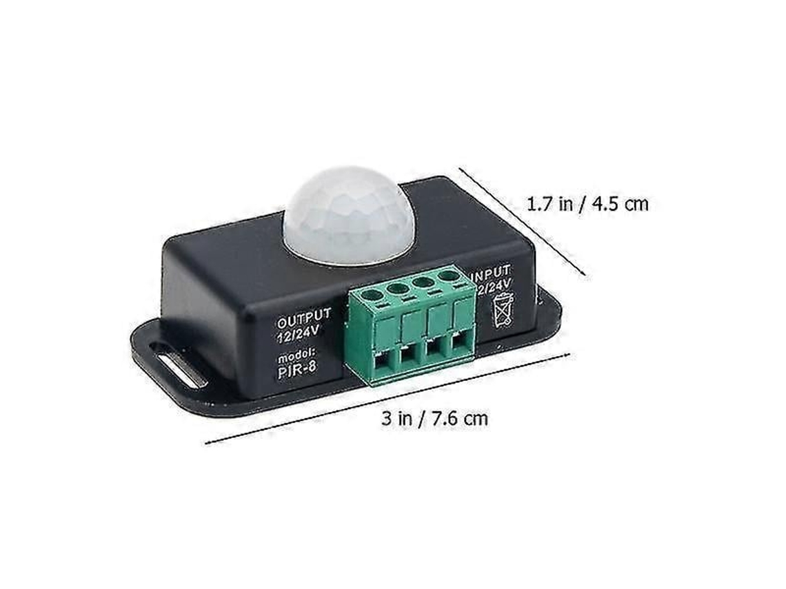 Lurelia Interruptor Com Sensor De Movimento Pir, 2 Peças, 24 V, Dc 12 V, 120°, Ip20, Para Iluminação Led