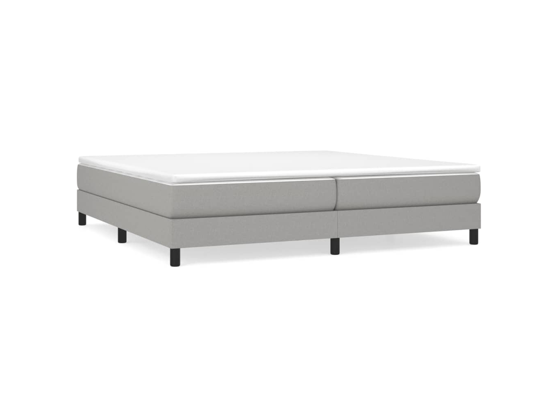Estrutura de Cama com Molas Tecido Cinzento Claro MAISON EXCLUSIVE (200x200 cm)