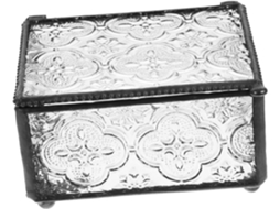 Caixa De Joias Vintage Com Tampa De Vidro E Estrutura De Ferro - Ideal Para Colares, Pulseiras E Brincos.