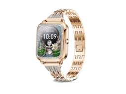 Smartwatch 1 57 Polegadas Pedômetro Relógio Feminino Hd Tela de Toque Completa Android/Ios Ouro YEMAESRE