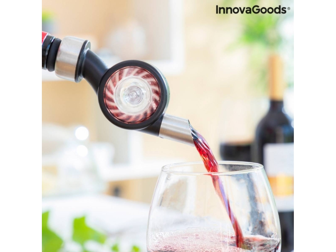 Acessórios De Vinho INNOVAGOODS Aerador De Vinho Com Moinho E Suporte De Vinho