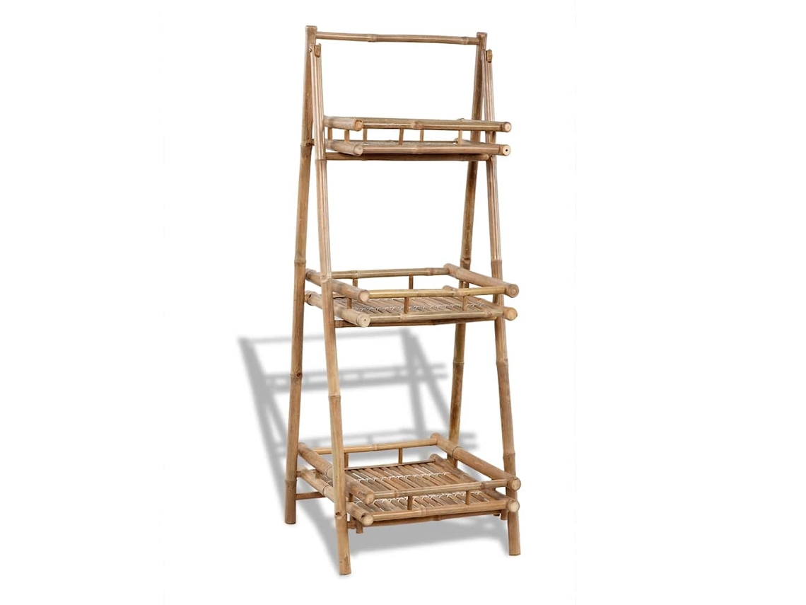 Vidaxl Floreira C/ 3 Prateleiras Bambu