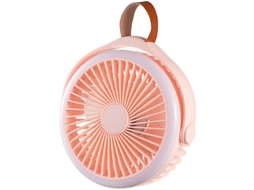 Ventilador De Camping Com Luzes Led E Cordão, Ventilador Recarregável Via Usb Para Emergências De Falta De Energia Em Autocaravanas