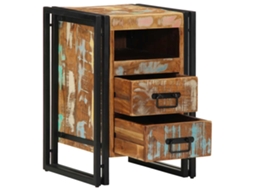 Mesa de Cabeceira 40x40x59 Cm Madeira Maciça Reciclada MAISON EXCLUSIVE
