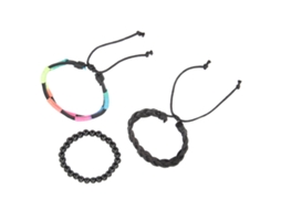 Mali 3pcs Pulseira de Couro Trançada Arco íris Lgbt Pride para Homens Mulheres Casais