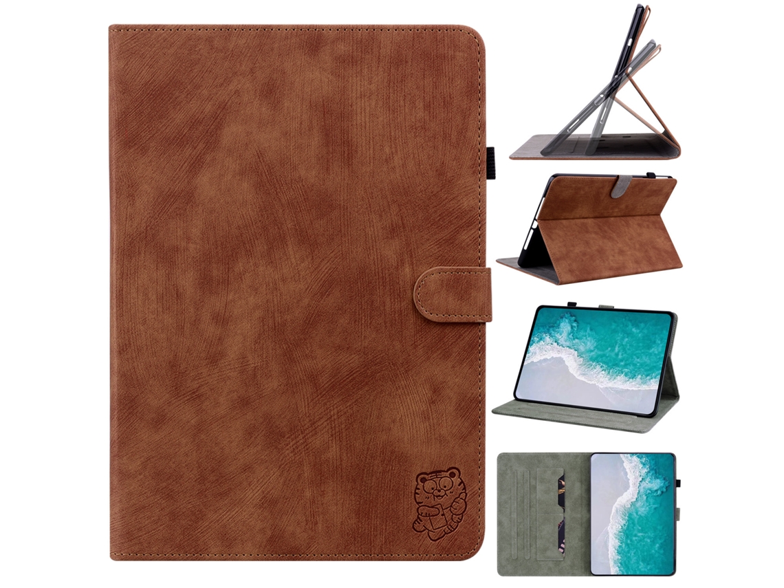 Capa resistente a impactos com suporte Digitallab para Samsung Tab S12 Plus de 12,4 polegadas (marrom)