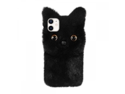 Capa Para De Pelúcia Com Estampa De Gato, Adorável Com Desenho Animado, Compatível Com Iphone 12/12 Pro