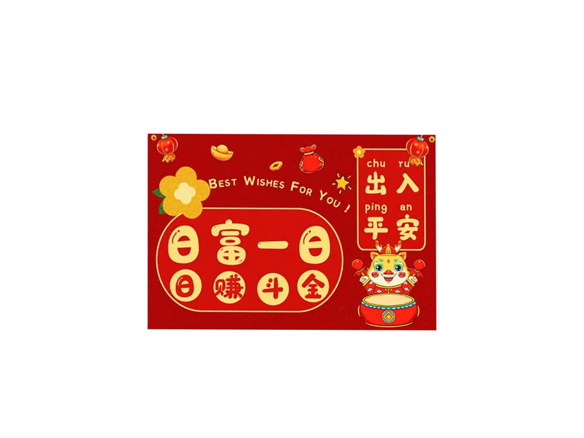 Saquinho Red Envelope 2024, ano do dragão, ouro, moedas, LAXISCREED