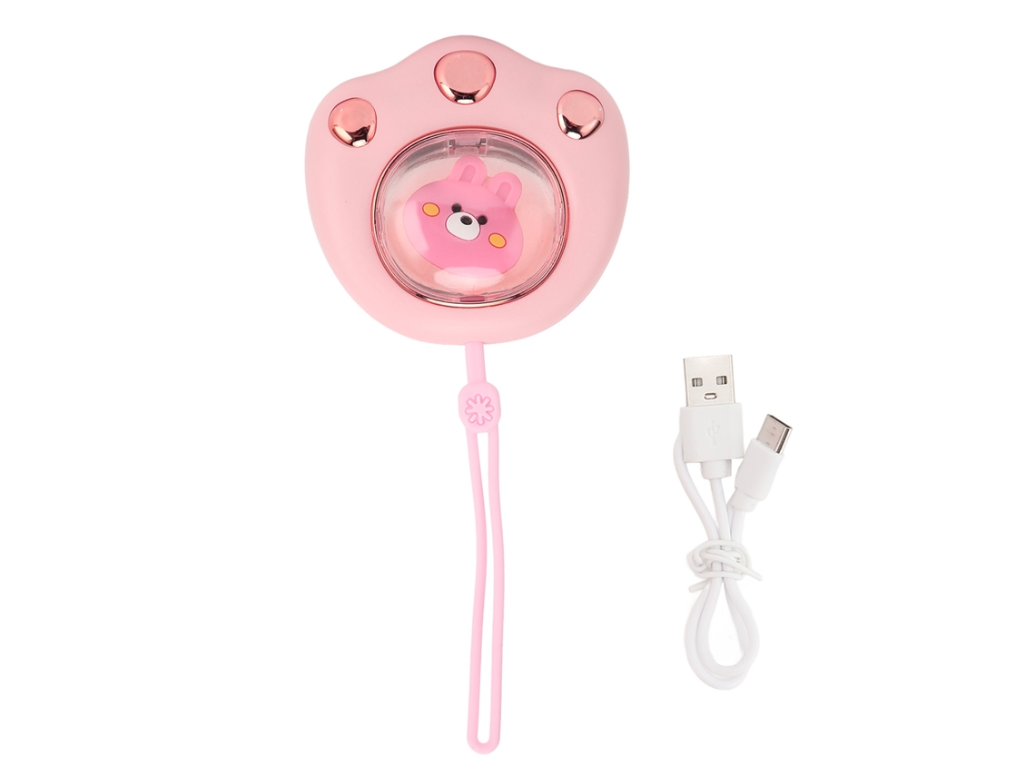 Aquecedor de manos eléctrico portátil con forma de pata de gato, ajustable a 50-55°C, rosa con luz integrada S/MARCA
