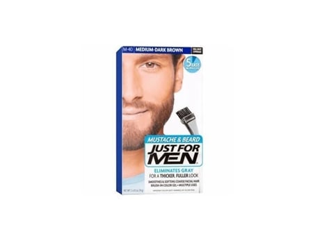 Coloração Barba Castanho Médio Escuro Cor Natural 14 G X 2 M 40 Castanho Dard Médio Just For Men