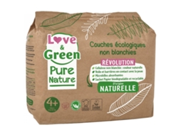 Fralda Ecológica Pure Nature 35 Tamanho 4 Maxi 9 a 20 kg LOVE & GREEN