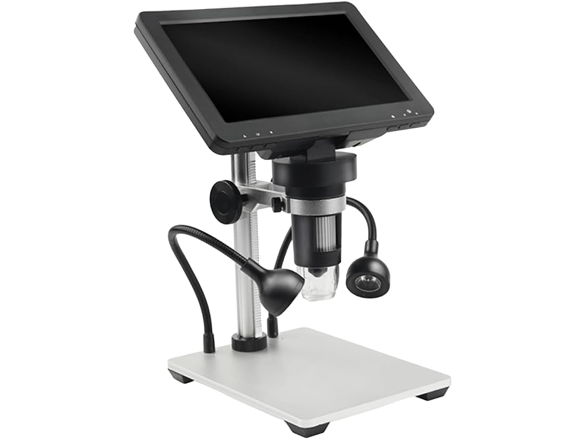Microscópio Digital De Alta Definição Com Ampliação De 1200x E Tela De 7 Polegadas