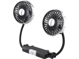 Ventilador Automotivo De Cabeça Dupla Ajustável Em 360° Com