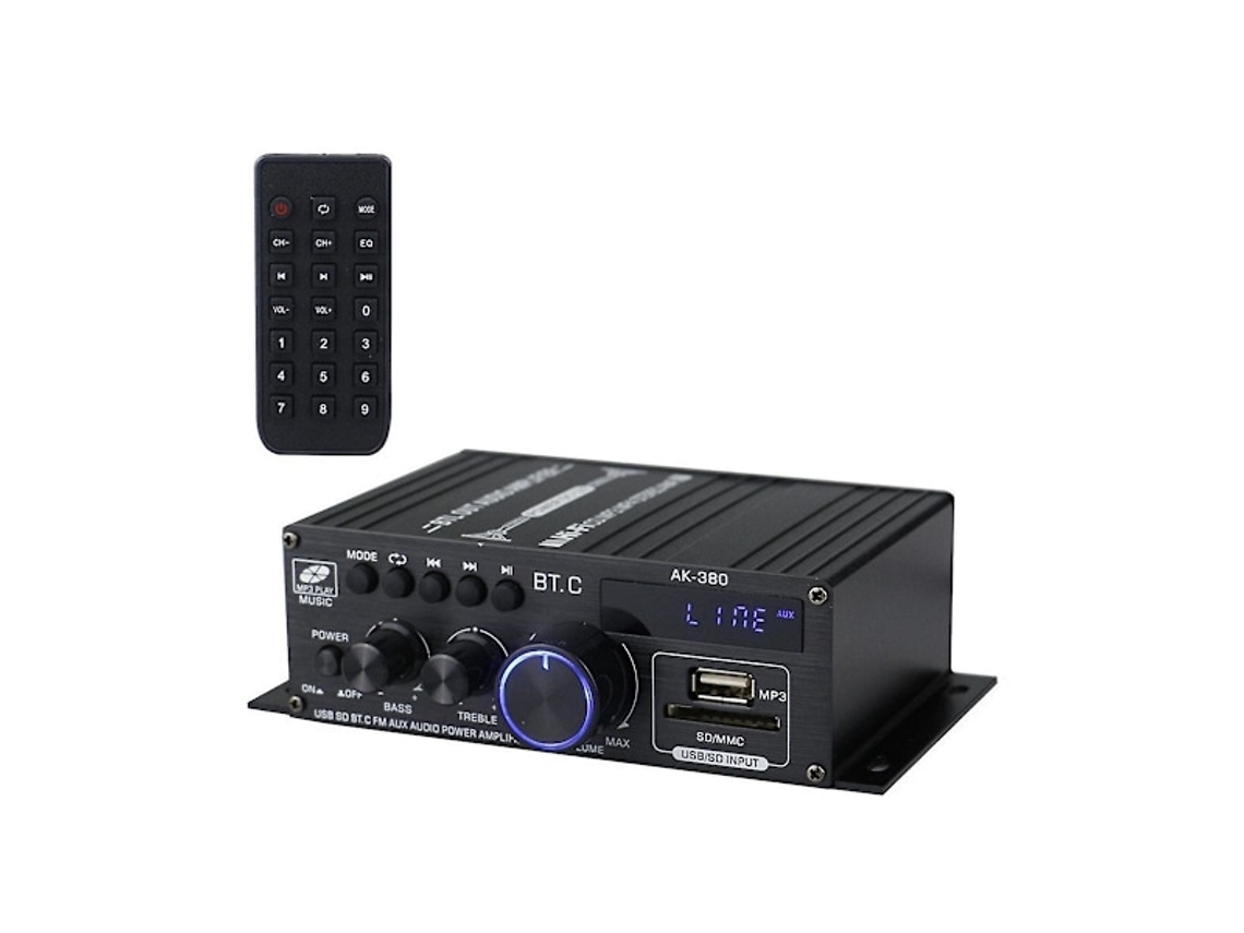 Amplificador Ak380 800w 12v Bluetooth Estéreo Para Casa E Carro, Amplificador De Som Com Graves Potentes, Reprodutor De Música, Alto-falante Automotiv