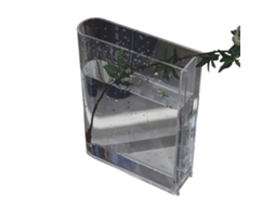 Baok - Vaso decorativo em formato de livro para flores, ideal para casa, quarto e escritório, com estilo estético e toque cultural. Transparente (letras pretas).