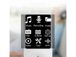 Reprodutor De Mp3 De 8 Gb, Hi Fi, Esportes, Música, Alto Falantes, Mídia, Rádio Fm, Gravador Brilvibera