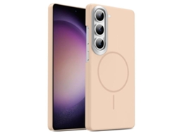 Capa Para Samsung Galaxy S23 5g Fina Circular Magsafe À Prova De Choque Dourada Em Policarbonato Ouro Deserto