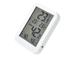 Termômetro Higrômetro Digital Em Abs Com Visor Lcd Grande, Sensores De Sonda Dupla, Faixa De Temperatura 10 °c