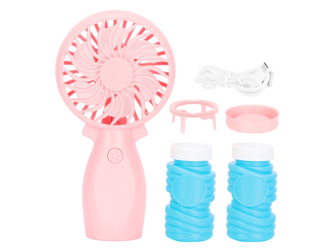 Máquina de Bolhas Portátil Recarregável Infantil Rosa Veado