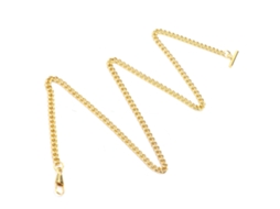Cadeia de Relógio de Bolso em Metal Dourado Retro com Barra em T de 65cm