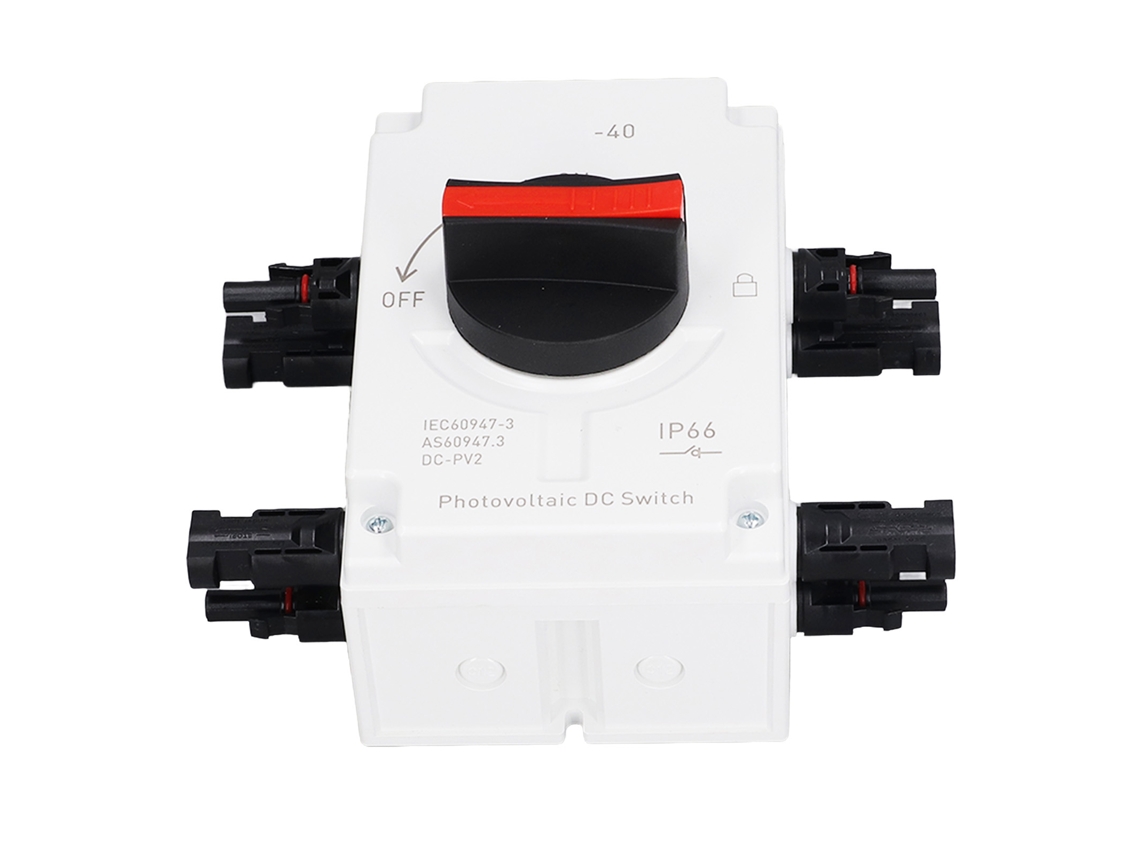 Laxiscreed Interruptor Dc Fotovoltaico Ip66 Com 2 Entradas E 2 Saídas Para Painéis Solares
