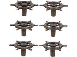 Conjunto De 6 Puxadores Estilo Vintage Para Portas, Armários E Gavetas De Cozinha