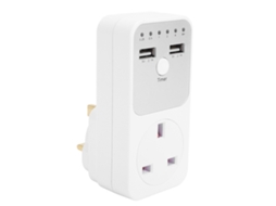 Laxiscreed Cômodo Eléctrico Duplo Com Controlador De Temporizador E Portas Usb Para Exterior